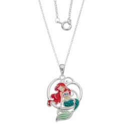 Disney The Little Mermaid, Princess Ariel Silver Plated Crystal Pendant, 18" -Family Style Shop GUEST 2a516374 2be9 4bd0 a855 c20f9f54f304