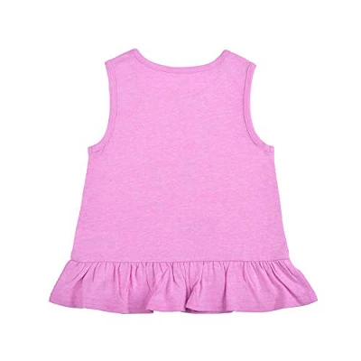 Disney Girls' 3-Pack The One And Only Minnie Mouse Ruffle Sleeve Tee, Sleeveless Peplum Shirt And Casual Shorts Set With Unicorn Print For Kids 4 Disney Girls' 3-Pack The One And Only Minnie Mouse Ruffle Sleeve Tee, Sleeveless Peplum Shirt And Casual Shorts Set With Unicorn Print For Kids - Image 2
