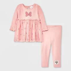 Baby Girls' Disney Mickey Mouse & Friends Polka Dots Top And Bottom Set - Pink -Family Style Shop GUEST 2dc18121 1fb7 4124 92e4 82ed30fa6e6f