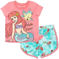 Disney Frozen Moana Princess Rapunzel Snow White Raya And The Last Dragon Girls Peplum T-Shirt And French TerryShorts Outfit Set Toddler -Family Style Shop GUEST 30528234 2653 49b4 8e91 2113b742d5a9