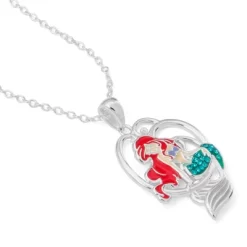 Disney The Little Mermaid, Princess Ariel Silver Plated Crystal Pendant, 18" -Family Style Shop GUEST 337ac447 d5ad 478f 88ce 91f91f389870