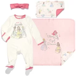 Disney Winnie The Pooh,Lion King,Pixar Monsters Inc.,Princess Baby Sleep N' Play Coverall Bib Blanket And Burp Cloth 4 Piece Outfit Set Newborn -Family Style Shop GUEST 337c9d7f 4561 421d 8432 ac1ff83d4547