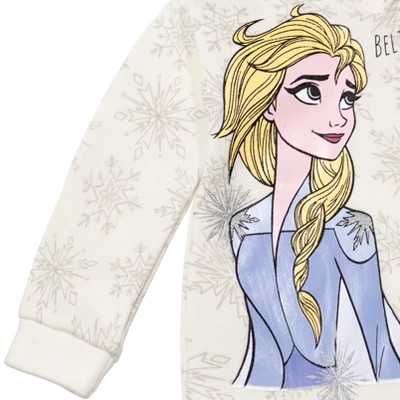 Disney Frozen Elsa Girls Fleece Pullover Crossover Hoodie And Pants Outfit Set Little Kid 8 Disney Frozen Elsa Girls Fleece Pullover Crossover Hoodie And Pants Outfit Set Little Kid - Image 6