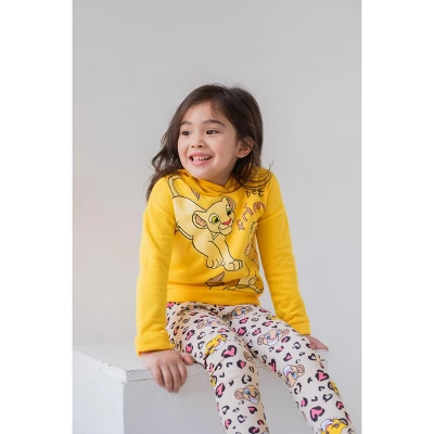 Disney Lion King Simba Baby Girls Fleece Pullover Hoodie & Leggings 3 Disney Lion King Simba Baby Girls Fleece Pullover Hoodie & Leggings