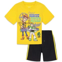 Disney Pixar Toy Story Buzz Lightyear Woody Athletic T-Shirt And Mesh Shorts Outfit Set Toddler -Family Style Shop GUEST 34fe4e15 839c 459c 9dc5 dd269e40176a