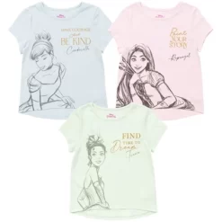 Disney Princess Ariel Cinderella Tiana Moana Jasmine Belle Girls 3 Pack T-Shirts Toddler To Big Kid 21 Disney Princess Ariel Cinderella Tiana Moana Jasmine Belle Girls 3 Pack T-Shirts Toddler To Big Kid -Family Style Shop GUEST 359e97af 2ca4 4cbc 9053 2decb0643416