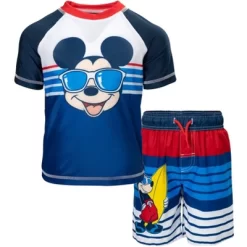 Disney Mickey Mouse Rash Guard And Swim Trunks Outfit Set Infant To Toddler -Family Style Shop GUEST 37f6ddad c8ba 4c64 ab8f 55a77c1a3618