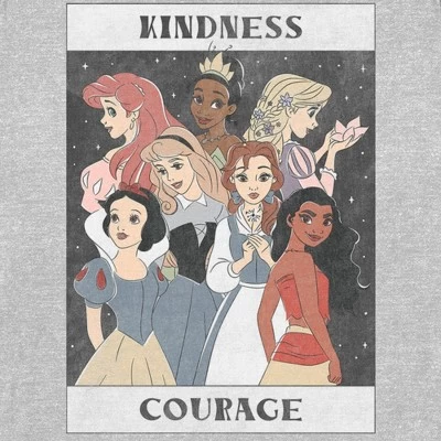 Women's Disney Princesses Kindness And Courage Poster T-Shirt 3 Women's Disney Princesses Kindness And Courage Poster T-Shirt