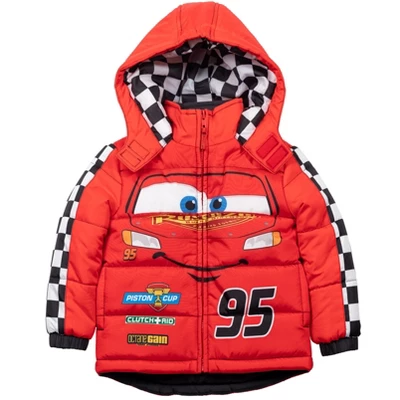Disney Pixar Cars Lightning McQueen Winter Coat Puffer Jacket Toddler 10 Disney Pixar Cars Lightning McQueen Winter Coat Puffer Jacket Toddler - Image 8