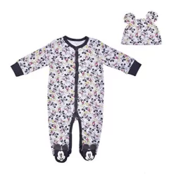 Disney Boy's Mickey Mouse Footed Baby Coverall Jumpsuit And Hat With 3D Ears For Infant -Family Style Shop GUEST 3b8f9df6 82f7 4e6c 9f8c 625ac22b172d