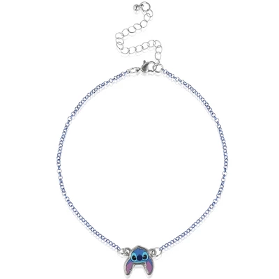Disney Girls Lilo & Stitch Necklace Trio - 3-Piece Choker Necklace Set With 1 Stretch Necklace And 2 12"+3" Necklaces - Stitch Jewelry For Girls 7 Disney Girls Lilo & Stitch Necklace Trio - 3-Piece Choker Necklace Set With 1 Stretch Necklace And 2 12"+3" Necklaces - Stitch Jewelry For Girls - Image 5