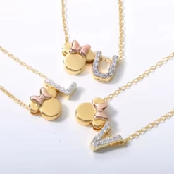 Disney Minnie Mouse Sterling Silver Gold Plated Cubic Zirconia Initial Pendant Necklace, 18" 24 Disney Minnie Mouse Sterling Silver Gold Plated Cubic Zirconia Initial Pendant Necklace, 18" -Family Style Shop GUEST 3e1a8f18 4028 4b4a 948d db4eda247d52