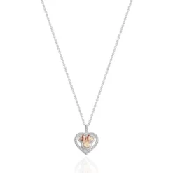 Disney Minnie Mouse Silver And Pink Gold Plated Cubic Zirconia Heart Necklace, 16 + 2'' 7 Disney Minnie Mouse Silver And Pink Gold Plated Cubic Zirconia Heart Necklace, 16 + 2'' -Family Style Shop GUEST 3f4efdba 0559 48fc 9e8c 954e2e8e78f4