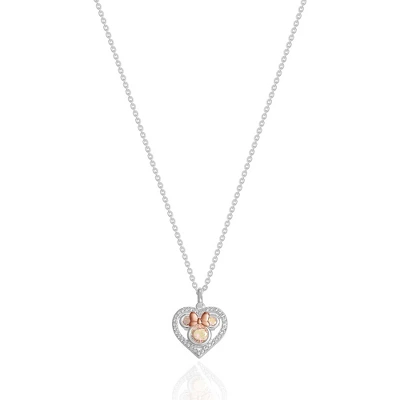 Disney Minnie Mouse Silver And Pink Gold Plated Cubic Zirconia Heart Necklace, 16 + 2'' 4 Disney Minnie Mouse Silver And Pink Gold Plated Cubic Zirconia Heart Necklace, 16 + 2'' - Image 2