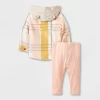 Baby Girls' Disney Winnie The Pooh Solid Top And Bottom Set - Pink