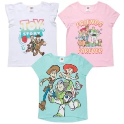 Disney Pixar Toy Story Woody Buzz Lightyear Forky Girls 3 Pack Graphic T-Shirts Toddler -Family Style Shop GUEST 3fd3935b de03 41f5 a0cd 229c3cc884ff