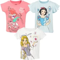 Disney Princess Ariel Snow White Rapunzel Girls 3 Pack T-Shirts Little Kid To Big Kid -Family Style Shop GUEST 41275dd3 831f 4607 a413 bca91600d3d6