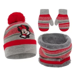 Disney Minnie Mouse Winter Beanie Hat, Scarf & Mittens/Gloves Set, Girls Age 2-7 -Family Style Shop GUEST 41a5f318 467a 47bd ba3a cce100f33a4b