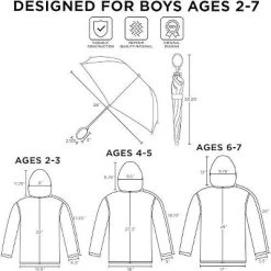 Disney Mickey Mouse Boys Umbrella With Matching Raincoat Set, Kids Ages 2-7 -Family Style Shop GUEST 4495a34d ed3d 40c8 8f10 c19a7aca1376