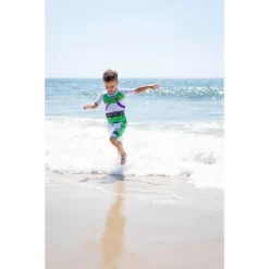 Disney Pixar Toy Story Alien Rex Slinky Dog Woody Baby Pullover Rash Guard And Swim Trunks Outfit Set Infant To Little Kid