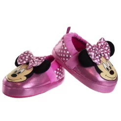 Disney Kids Girl's Minnie Mouse Slippers - Plush Lightweight Warm Comfort Soft Aline House Slippers - Pink Bow Minnie (size 5-12 Toddler/Little Kid) -Family Style Shop GUEST 4759fa34 b4b2 472d 9629 185dbf2fa4fc