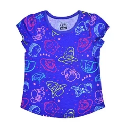 Disney Girl's 4-Pack Stand Back Fellas Toy Story Short Sleeve Graphic Tees For Toddler