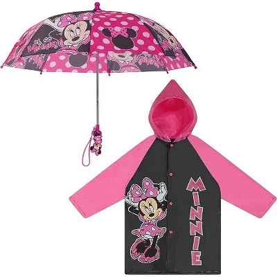 Disney Minnie Mouse Girl's Umbrella And Raincoat Set, Kids Ages 2-5 8 Disney Minnie Mouse Girl's Umbrella And Raincoat Set, Kids Ages 2-5 - Image 6