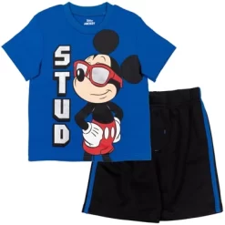 Disney Mickey Mouse Donald Duck Goofy Pluto Graphic T-Shirt And Mesh Shorts Outfit Set Infant To Little Kid -Family Style Shop GUEST 49bbf8f3 a0e1 4ea8 b464 ede9c301567a