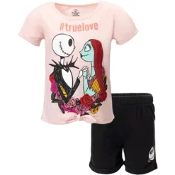 Disney Nightmare Before Christmas Knotted Graphic T-Shirt French Terry Shorts Set Black / Pink 13 Disney Nightmare Before Christmas Knotted Graphic T-Shirt French Terry Shorts Set Black / Pink -Family Style Shop GUEST 4a00476b ba3d 4837 90d0 9db15d1f4170
