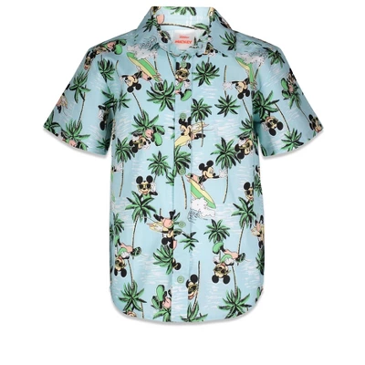 Disney Lilo & Stitch Mickey Mouse Lion King Simba Hawaiian Blue Button Down Shirt Little Kid To Big Kid 11 Disney Lilo & Stitch Mickey Mouse Lion King Simba Hawaiian Blue Button Down Shirt Little Kid To Big Kid - Image 9