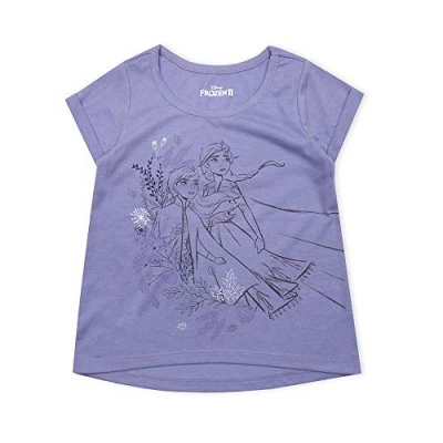 Disney Girl's 3-Pack Anna And Elsa Fearless Short Sleeve A-Line Frozen II Tee Shirts For Toddler 5 Disney Girl's 3-Pack Anna And Elsa Fearless Short Sleeve A-Line Frozen II Tee Shirts For Toddler - Image 3