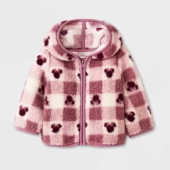 Baby Girls' Disney Mickey Mouse & Friends Printed Zip-Up Sweatshirt - White/Purple -Family Style Shop GUEST 4ef9f4cc dd92 49a4 be46 bf4dcf43ceb7