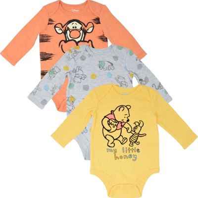 Disney Lion King Winnie The Pooh Mickey Mouse Minnie Mouse Simba Tigger Baby 3 Pack Bodysuits Newborn To Infant 11 Disney Lion King Winnie The Pooh Mickey Mouse Minnie Mouse Simba Tigger Baby 3 Pack Bodysuits Newborn To Infant - Image 9