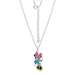 Disney Classic Womens Minnie Mouse Silver Plated Pendant Necklace With Crystal Bow -Family Style Shop GUEST 4f57ee6c e490 4337 ab2a 0ab33a61a01c