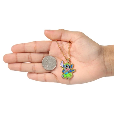 Disney Girls Lilo & Stitch Gold Plated Necklace With Stitch Pendant - Stitch Gifts Jewelry, 16 + 2'' 5 Disney Girls Lilo & Stitch Gold Plated Necklace With Stitch Pendant - Stitch Gifts Jewelry, 16 + 2'' - Image 3