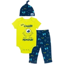 Disney Pixar Monsters Inc. Mike Mickey Mouse Baby Bodysuit Pants And Hat 3 Piece Outfit Set Newborn To Infant -Family Style Shop GUEST 506b0cc9 9395 481f 9c2f 2d670d76dadf