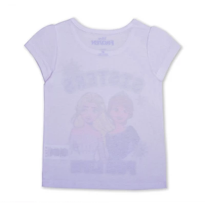 Disney Girl's 3-Pack Frozen Sisters For Life Short Sleeve Graphic Tee, Hoodie And Snowflake Legging Pant Set For Kids 6 Disney Girl's 3-Pack Frozen Sisters For Life Short Sleeve Graphic Tee, Hoodie And Snowflake Legging Pant Set For Kids - Image 4