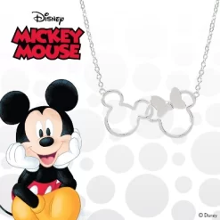 Disney Mickey And Minnie Mouse Womens Silver Plated Interlocking Mickey And Minnie Mouse Pendant Necklace, 18" 7 Disney Mickey And Minnie Mouse Womens Silver Plated Interlocking Mickey And Minnie Mouse Pendant Necklace, 18" -Family Style Shop GUEST 53eb0a1f fe31 479c b924 00bef07b570f
