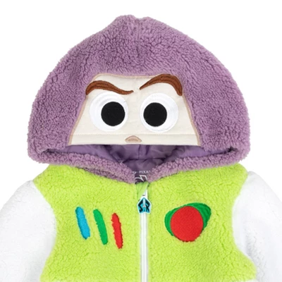 Disney Pixar Toy Story Buzz Lightyear Baby Cozy Faux Shearling Zip Up Cosplay Hoodie Infant To Toddler 7 Disney Pixar Toy Story Buzz Lightyear Baby Cozy Faux Shearling Zip Up Cosplay Hoodie Infant To Toddler - Image 5