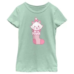 Disney Girl's Aristocats Marie Christmas Stocking T-Shirt -Family Style Shop GUEST 55a552c0 b62b 4842 b05a e4fc08d54676