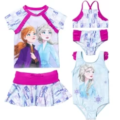 Disney Frozen Elsa Princess Anna Girls One Piece Bathing Suit Bikini Top Rash Guard Modest Swimsuit Skirt And Bottom 5 Set Toddler -Family Style Shop GUEST 56024714 5212 4d83 9614 c2e3c56945c4