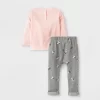 Disney Baby Girls' 2pc Minnie Mouse Fleece Pullover And Jogger Set - Light Pink