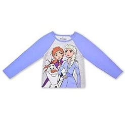 Disney Girl's Frozen Elsa, Anna, And Olaf 2 Piece Graphic Printed Long Sleeve Tee Shirt And Jogger Pants For Kids -Family Style Shop GUEST 56f6d9bc e57f 4cb7 9447 3278c5f7ded4