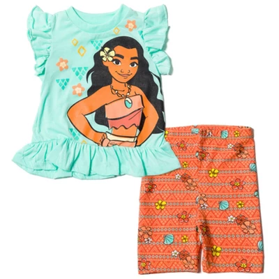 Disney Lion King Toy Story Moana Simba Nala Jessie Woody Girls T-Shirt & Bike Shorts Outfit Set Infant To Little Kid 10 Disney Lion King Toy Story Moana Simba Nala Jessie Woody Girls T-Shirt & Bike Shorts Outfit Set Infant To Little Kid - Image 8