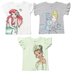 Disney Princess Ariel Snow White Rapunzel Girls 3 Pack T-Shirts Little Kid To Big Kid -Family Style Shop GUEST 58c91edc 7ebd 4601 84da dcc760464c0e