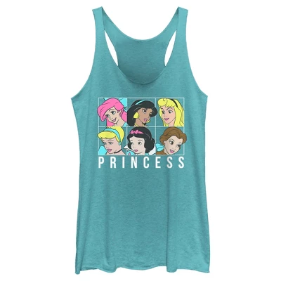 Women's Disney Princess Squares Racerback Tank Top 5 Women's Disney Princess Squares Racerback Tank Top - Image 3