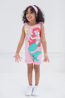 Disney Princess Rapunzel Ariel Belle Jasmine Aurora Baby Girls Snap Romper And Headband Newborn To Toddler 3 Disney Princess Rapunzel Ariel Belle Jasmine Aurora Baby Girls Snap Romper And Headband Newborn To Toddler