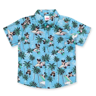 Disney Mickey Mouse Hawaiian Button Down Shirt And Shorts Toddler To Big Kid 4 Disney Mickey Mouse Hawaiian Button Down Shirt And Shorts Toddler To Big Kid - Image 2