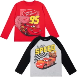 Disney Pixar Cars Lightning McQueen Tow Mater 2 Pack Long Sleeve Graphic T-Shirts Red / Grey Heather -Family Style Shop GUEST 5c0bb277 f753 496a 96b3 28f2a4723db1