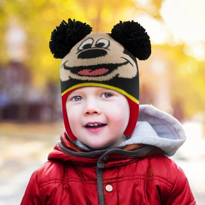 Disney Mickey Mouse Boys Winter Beanie Hat And Mitten Set, Kids Ages 4-7 3 Disney Mickey Mouse Boys Winter Beanie Hat And Mitten Set, Kids Ages 4-7